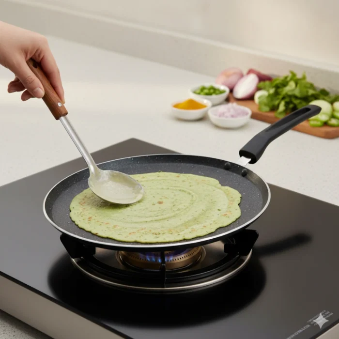 Durable Non-Stick Tawa Pan with Stay-Cool Handle – Ideal for Dosas, Rotis, and Pancakes