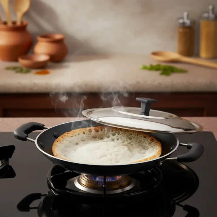 Appachetty Pan with Lid – 21 cm, PFOA-Free Non-Stick, Stay-Cool Handles, Easy Cleaning, Long-Life Cookware - Image 1